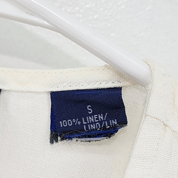 Liz Claiborne Women's 100% Linen Button Front Top Lagenlook Size Small - Picture 4 of 7